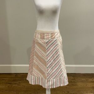 Cotton striped skirt